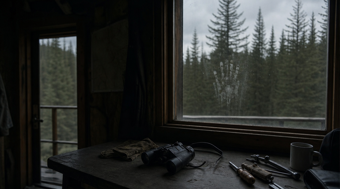 Cabin interior facing marked window