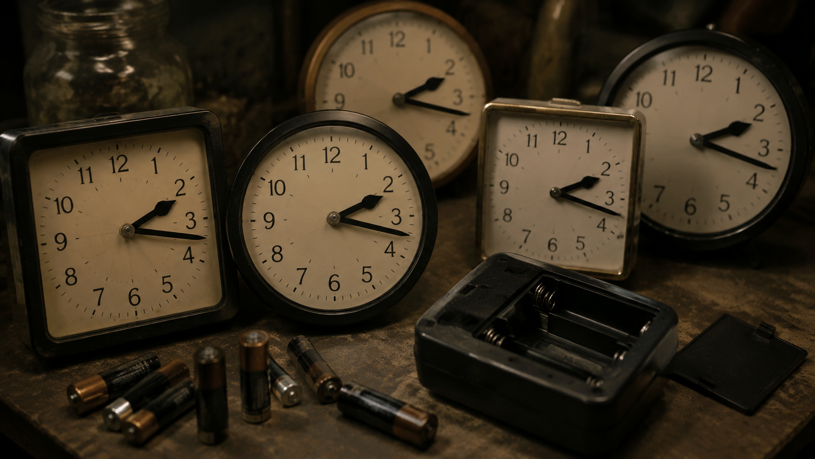 Several stall clocks stopped at 2:17
