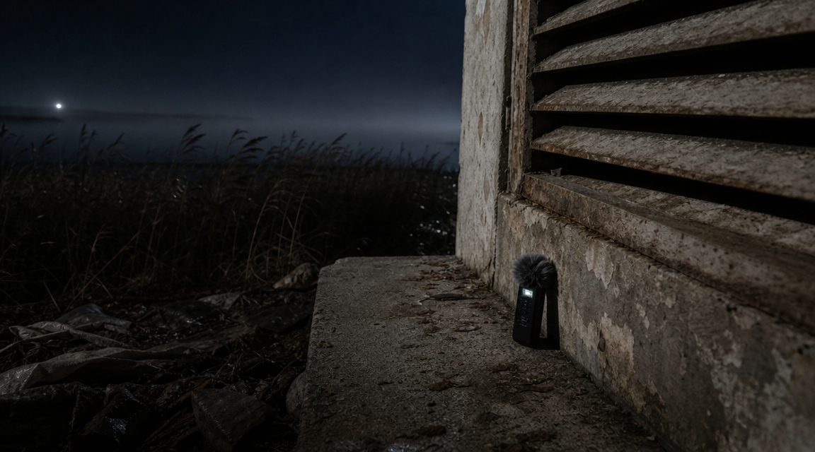 Night recorder positioned near vent slats at a bait freezer