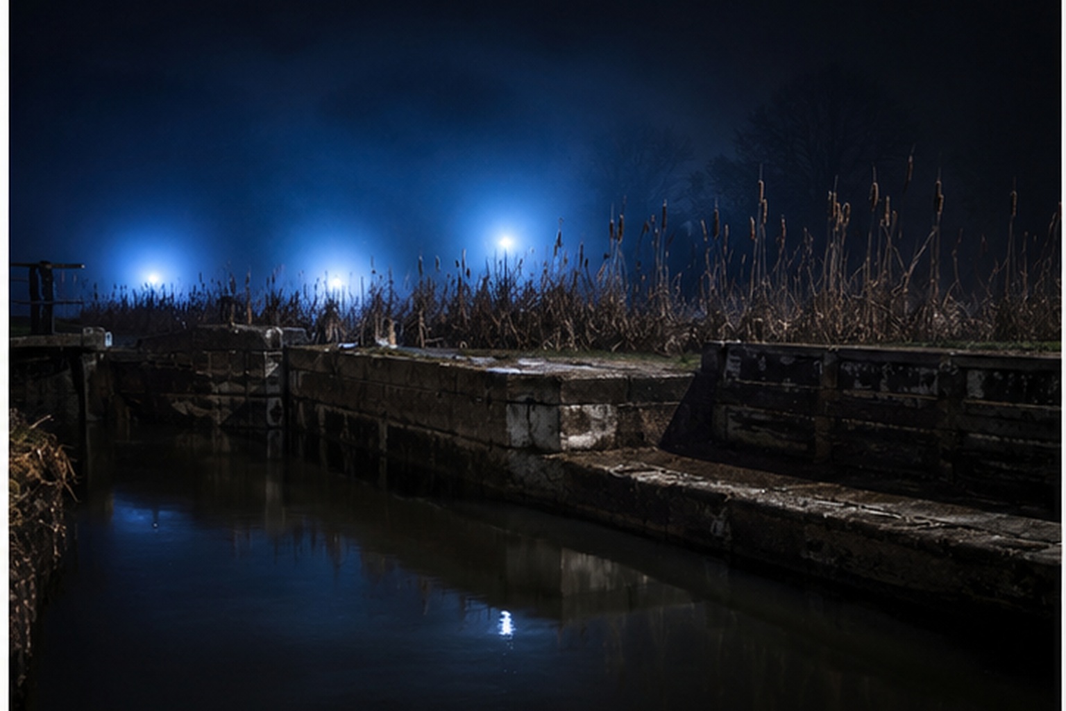 The Canal Lock Photo Where The Blue Lights Hung Too Low
