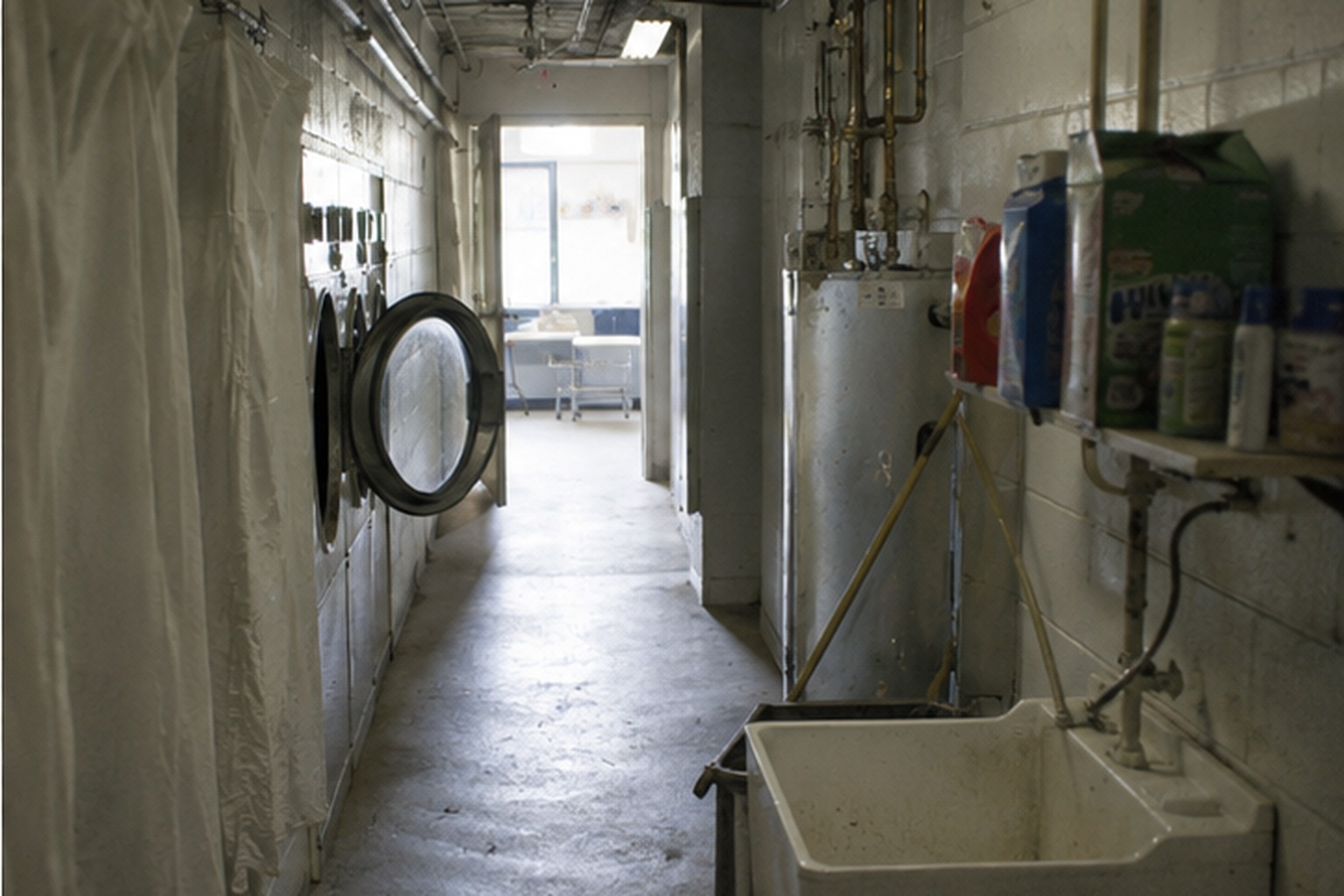 By morning, the towels were dry, the hallway was locked, and nobody could explain why the dryer door was open.