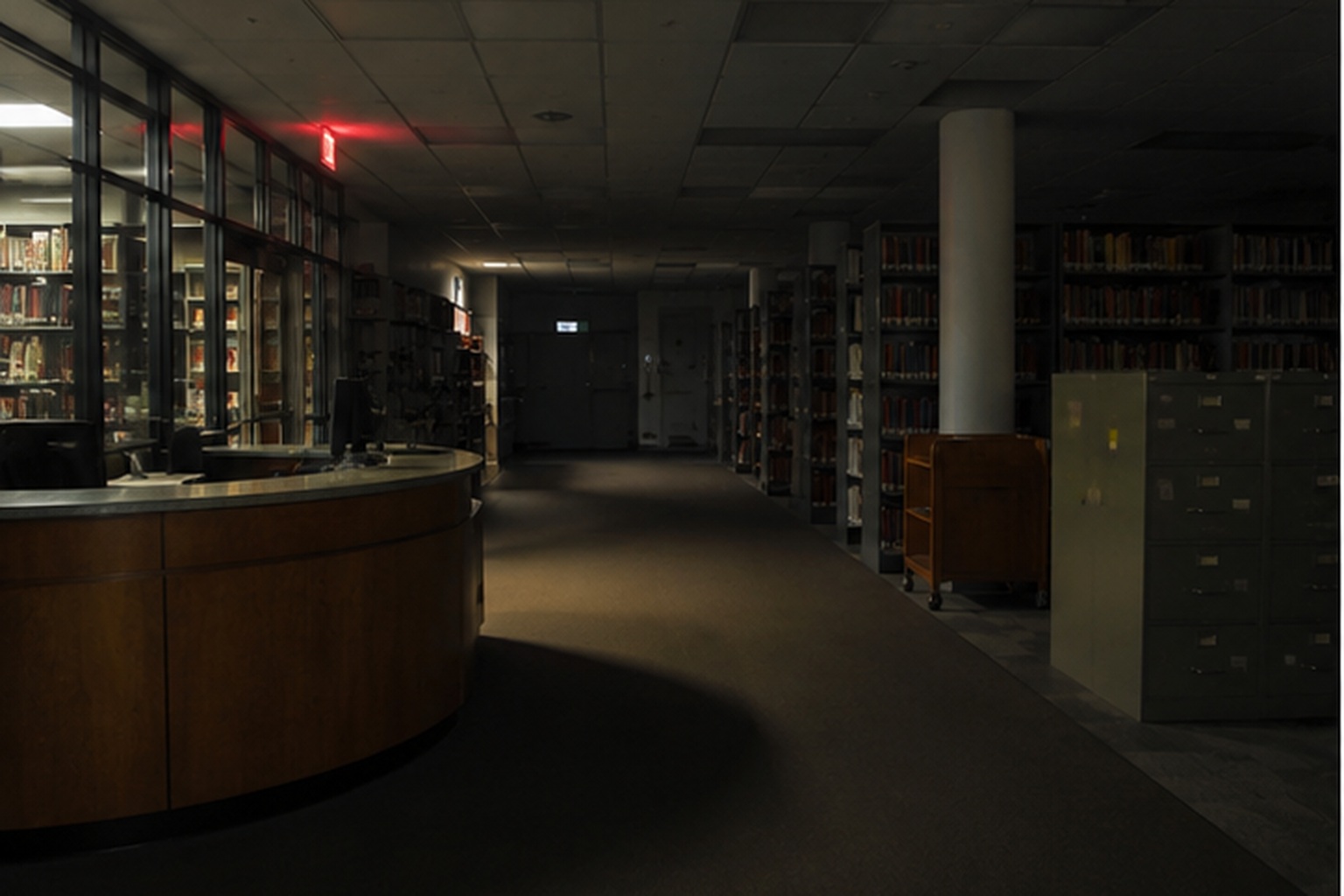 Staff thought the reader had been left on until they saw the archive floor had been locked for hours.