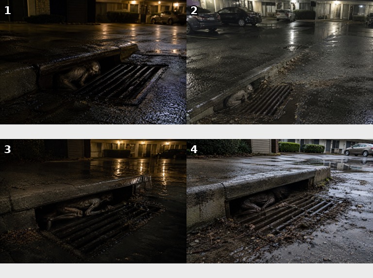 The Motel Storm Drain Camera That Found A Stick-Limbed Shape After The Flood Alarm