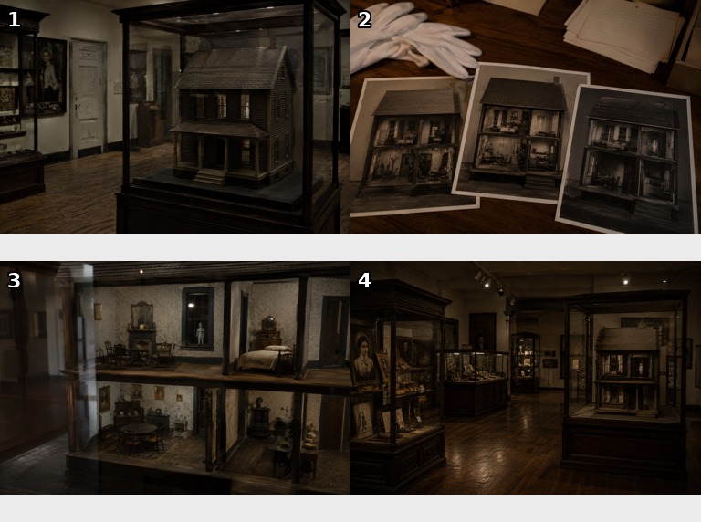 The County Museum Dollhouse Photos And The Tiny White Figure Behind The Window