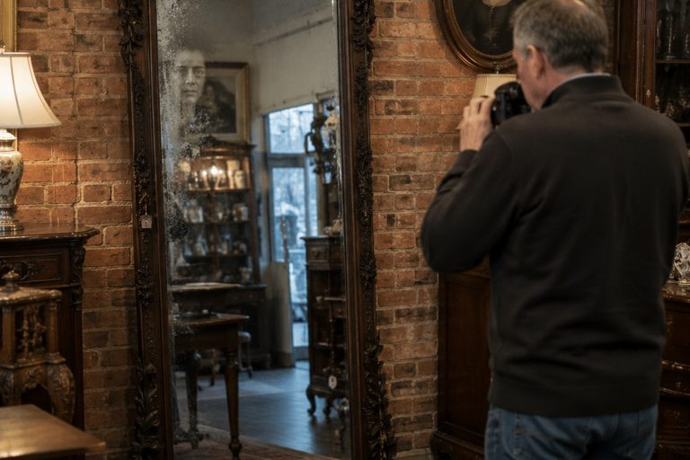 The Antique Mirror Returned To The Shop With A Second Face In The Glass