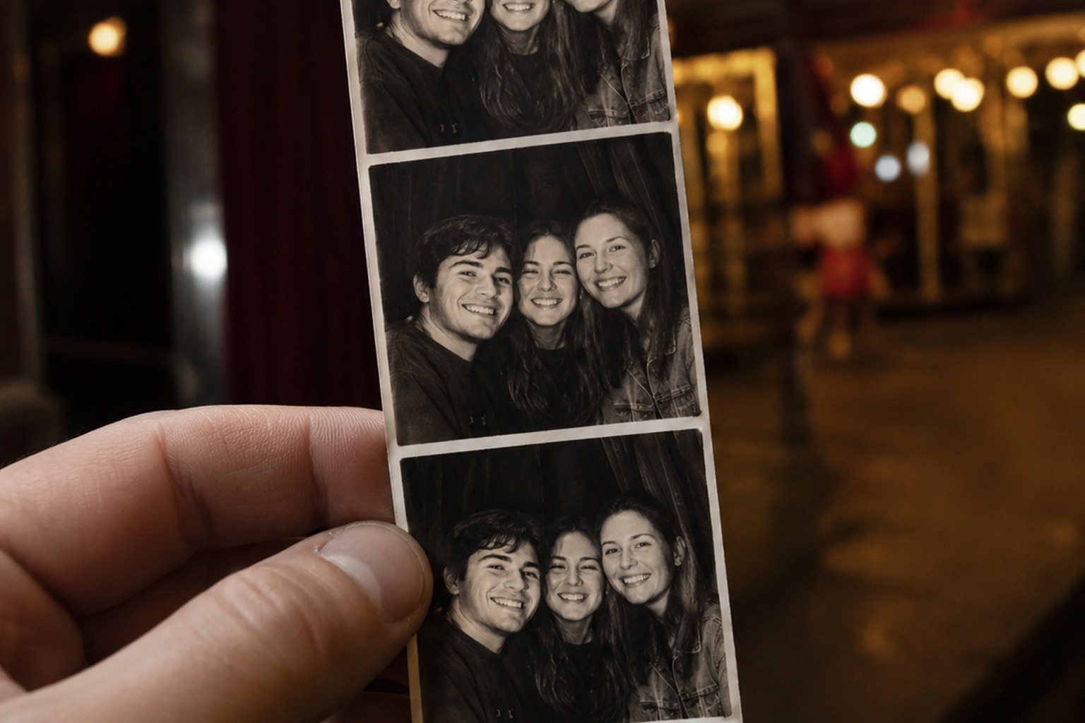 The Antique Photo Booth Printed One Extra Passenger Behind The Curtain reconstructed scene 2
