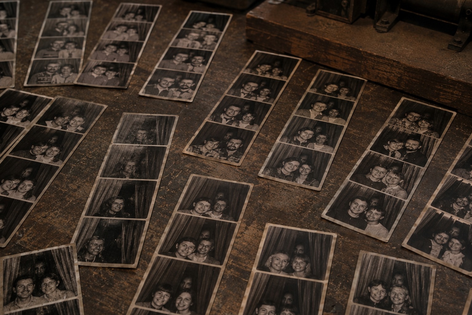 The Antique Photo Booth Printed One Extra Passenger Behind The Curtain reconstructed scene 4