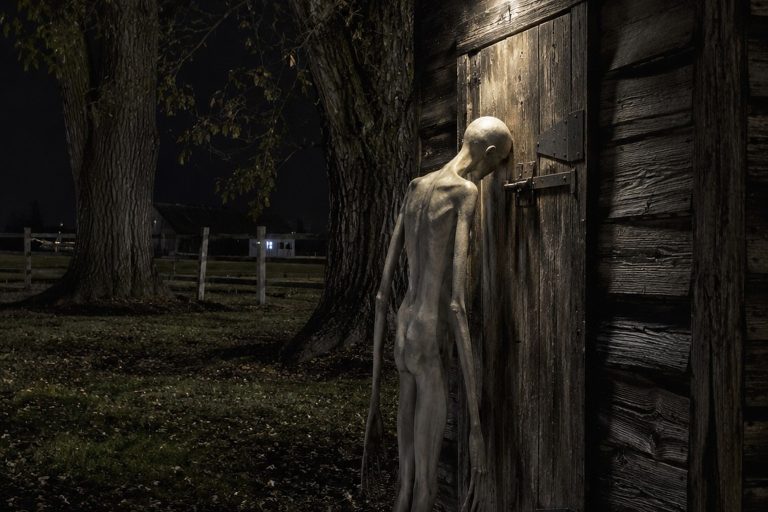 The Old Farm Smokehouse Door Camera Saw A Thin Hairless Thing At The Latch reconstructed scene image 1