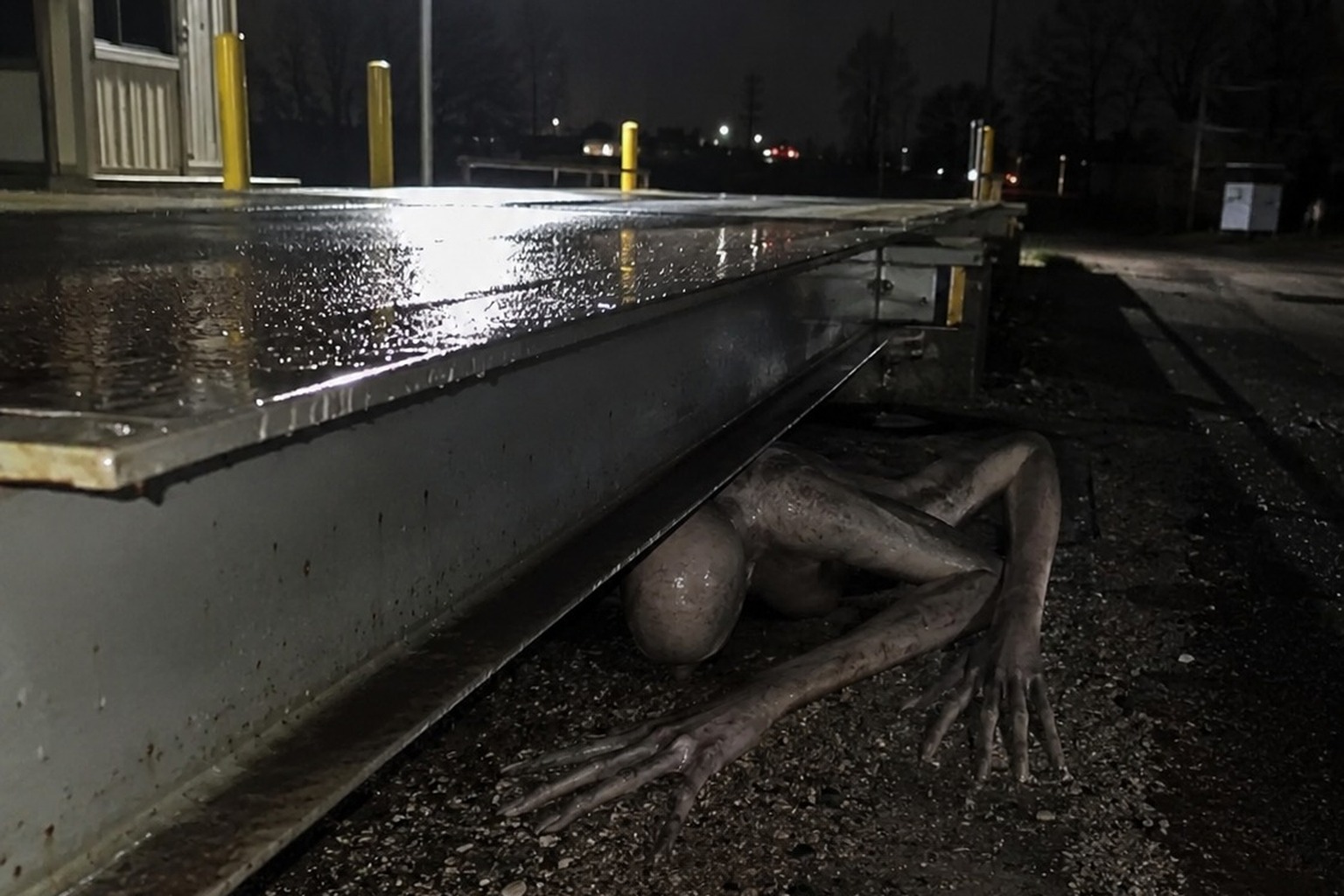 The Roadside Farm Scale Camera Saw A Hairless Thing Under The Weigh Table reconstructed scene 1