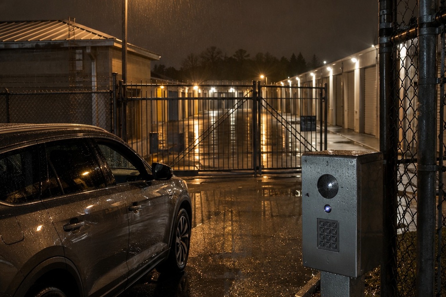 The Self-Storage Gate Intercom Played A Voice From A Vacant Unit reconstructed scene 1