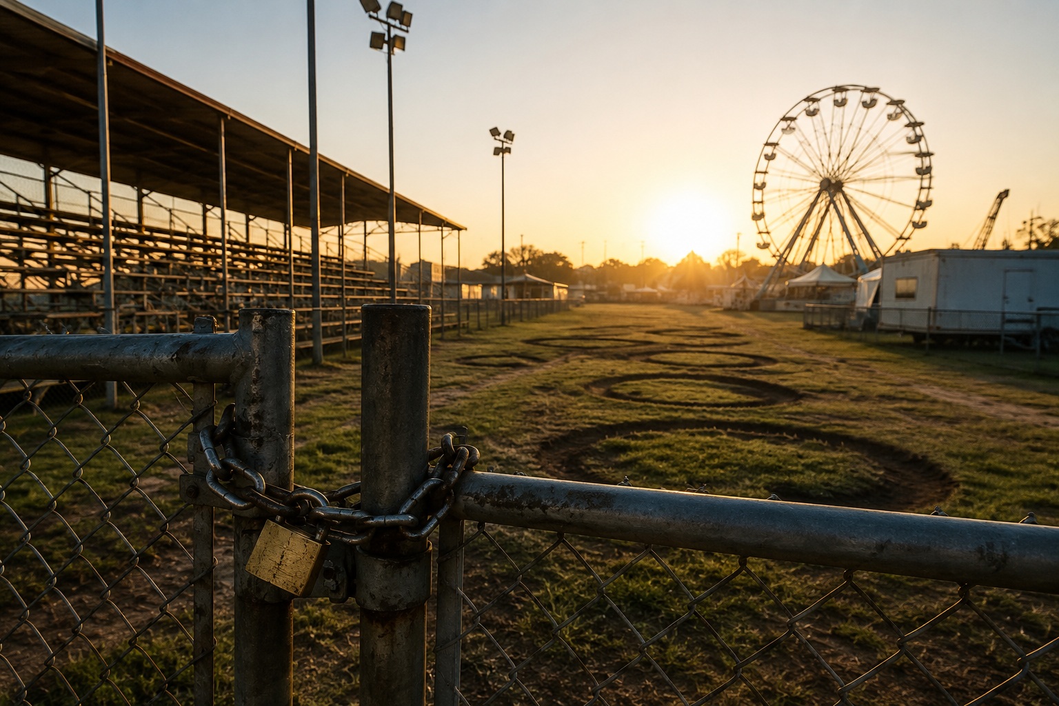 Story-style recreation for I Saw A Silver Disk Hovering Behind The Empty Fairground Lights, image 4.
