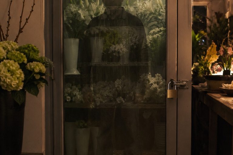 Editorial recreation of the I Saw A Translucent Man Standing Behind Closed Florist Cooler story, image 1.