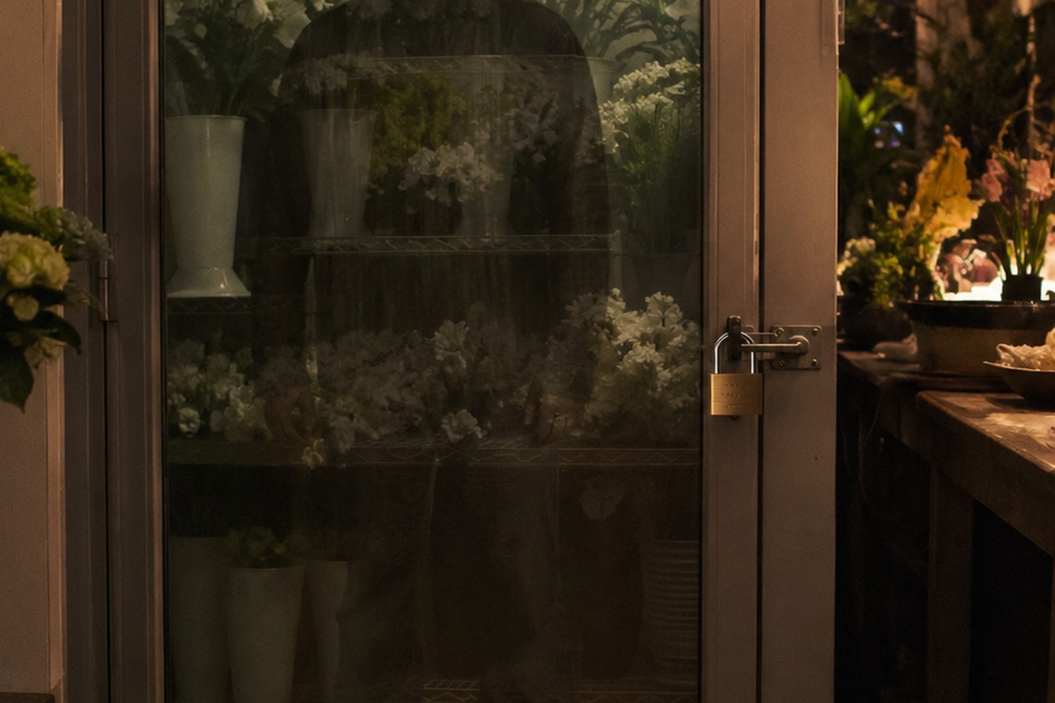 Editorial recreation of the I Saw A Translucent Man Standing Behind Closed Florist Cooler story, image 3.