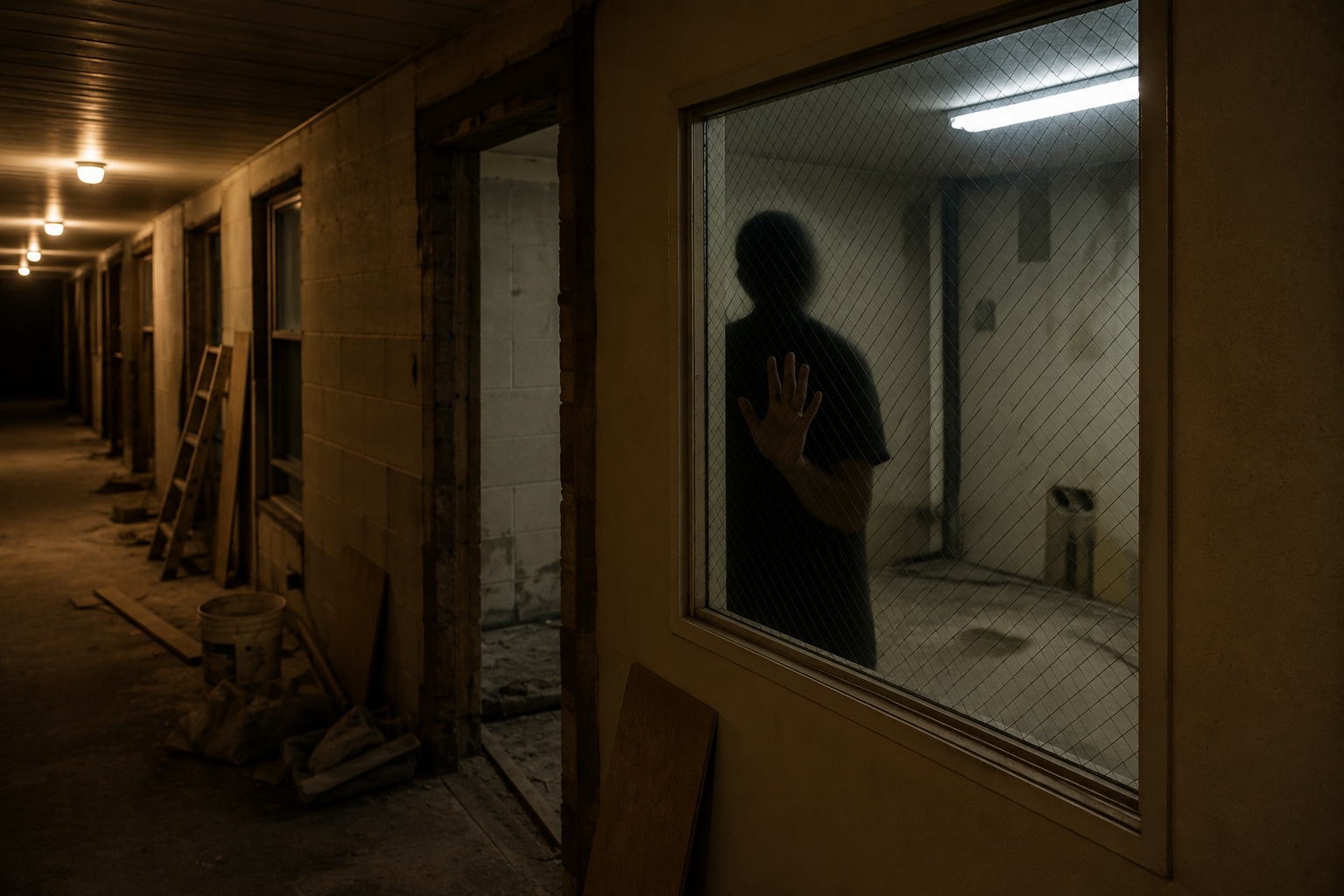 Editorial recreation of the I Saw Someone Standing Inside Locked Motel Laundry Closet story, image 4.