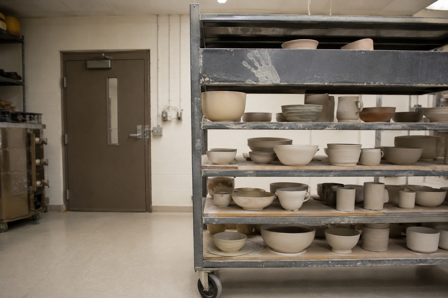 Story-style recreation for I Stayed Late In The Pottery Room And Saw Someone Behind The Kiln Rack, image 4.