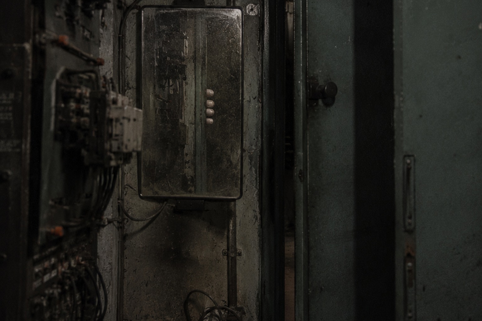 Editorial recreation of the Abandoned Subway Platform Mirror Photo Showed Fingers Curled Around The Signal Door story, image 3.