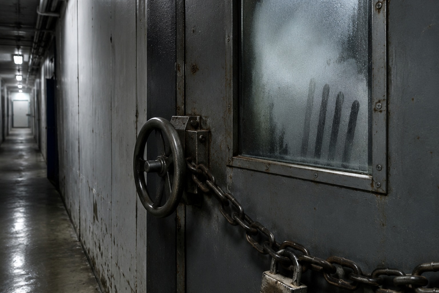 Editorial recreation of the Closed Ice Plant Freezer Camera Showed Breath Fogging From Inside A Locked Door story, image 1.