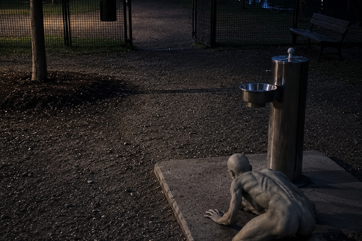 The Creekside Dog Park Gate Photo Showed A Hairless Crawling Thing Beside The Water Fountain - article image 4