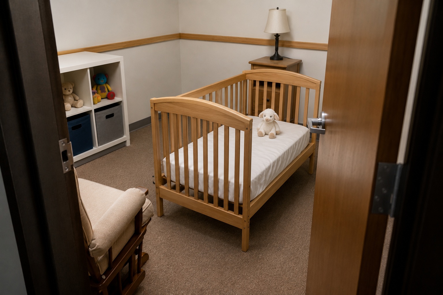 Editorial recreation of the Empty Church Nursery Monitor Showed Someone Rocking The Crib After Midnight story, image 4.