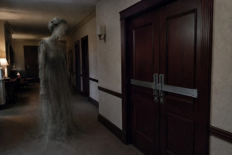 Editorial recreation of the Empty Funeral Home Camera Showed A Woman Walking Out Of The Sealed Viewing Room story, image 1.