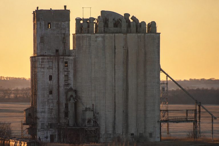 The Empty Grain Elevator Photo Caught A Tilted Saucer Behind The Dust Vents