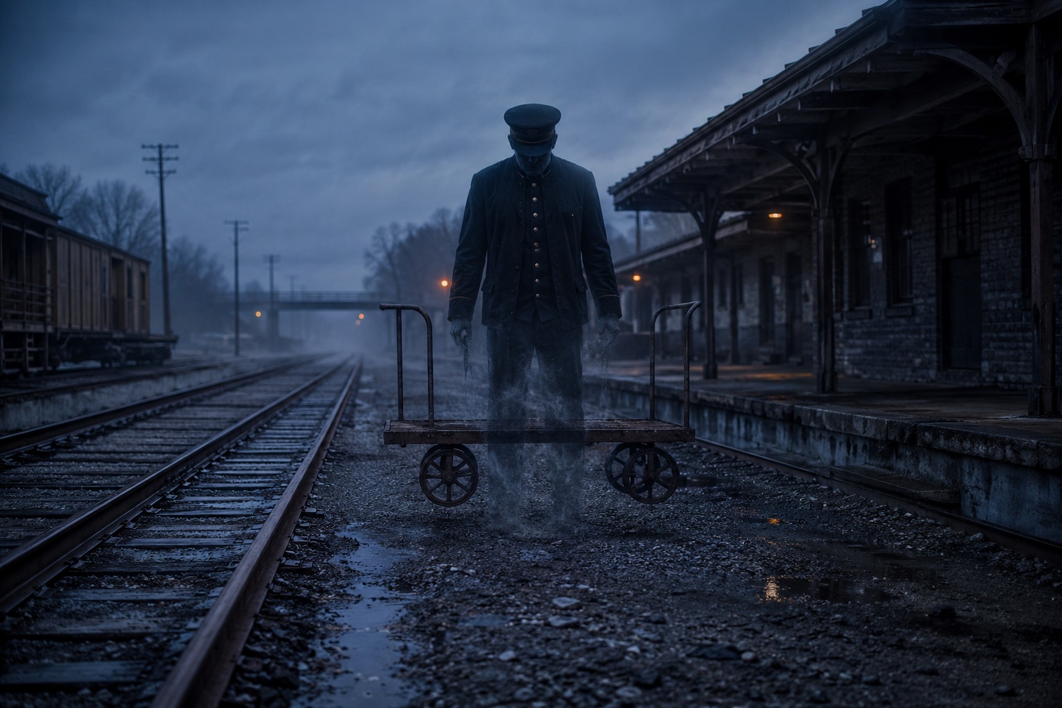 Editorial recreation of the Empty Train Depot Camera Showed A Porter Waiting On The Removed Platform story, image 1.