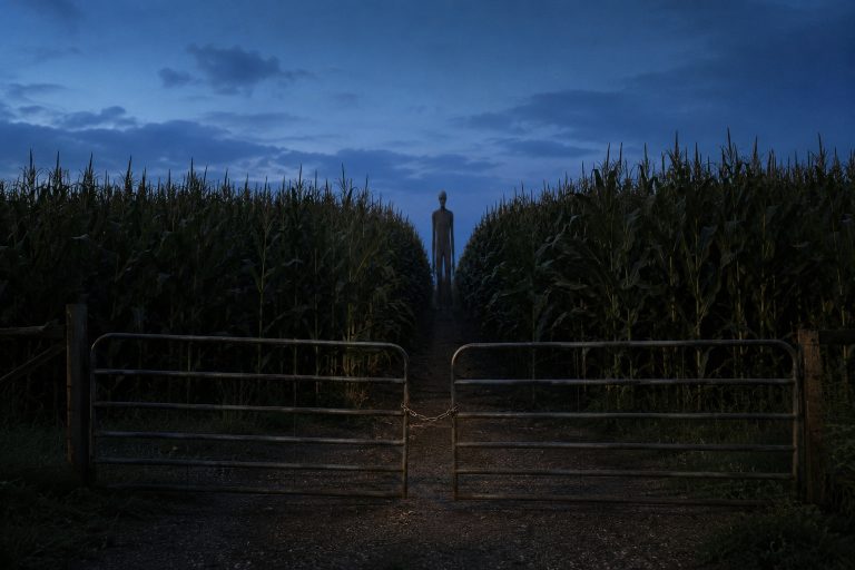 The Farm Service Road Camera Showed Something Tall Between The Corn Rows