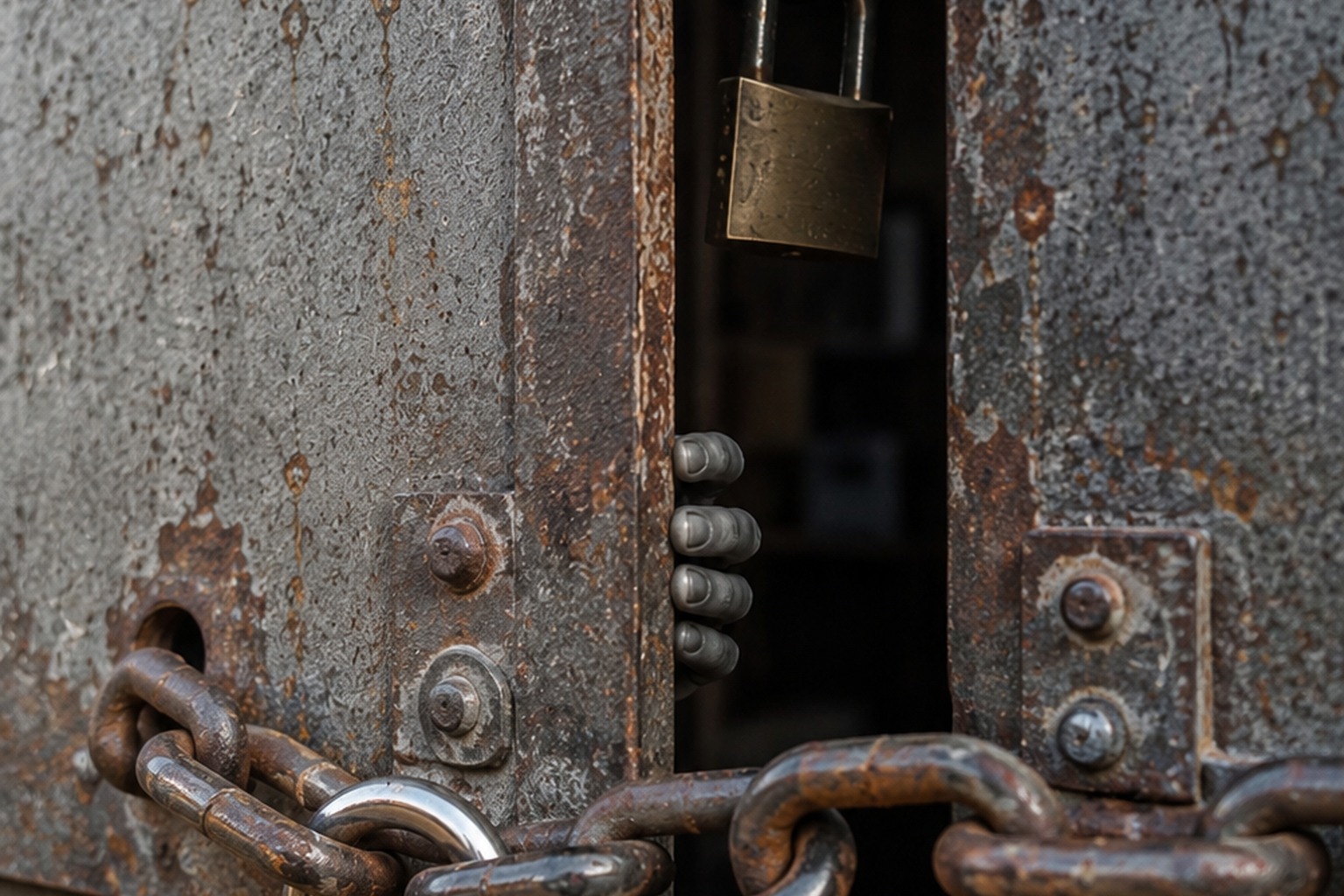 Editorial recreation of the Farm Supply Loading Door Photo Showed The Padlock Hanging On The Inside Hook story, image 2.