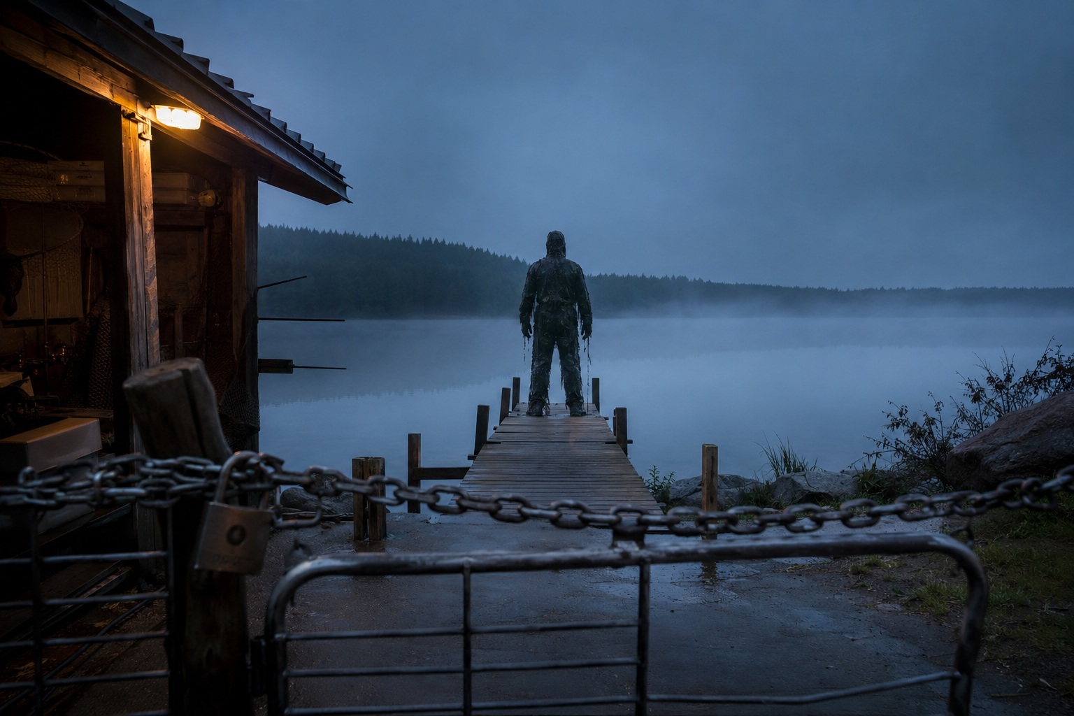 The Lake Bait Shop Camera Showed A Wet Figure Standing At The End Of The Dock