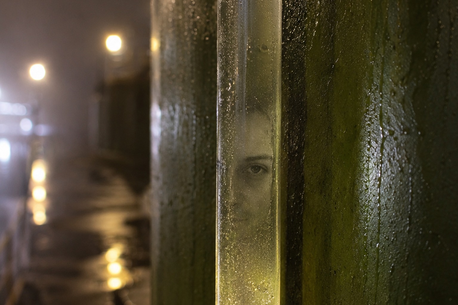 Editorial recreation of the Lakeside Fish Hatchery Night Photo Showed A Face Behind The Algae Tank Gauge story, image 2.