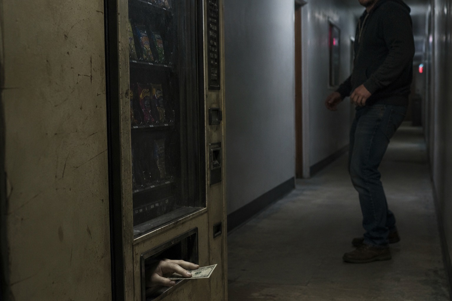 The Motel Vending Machine Camera Saw A Hand Return The Same Bill From Inside