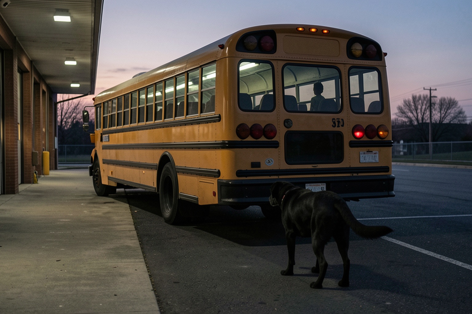 Editorial recreation of the School Bus Depot Camera Showed A Child-Sized Figure Standing In The Last Row Of A Locked Bus story, image 4.