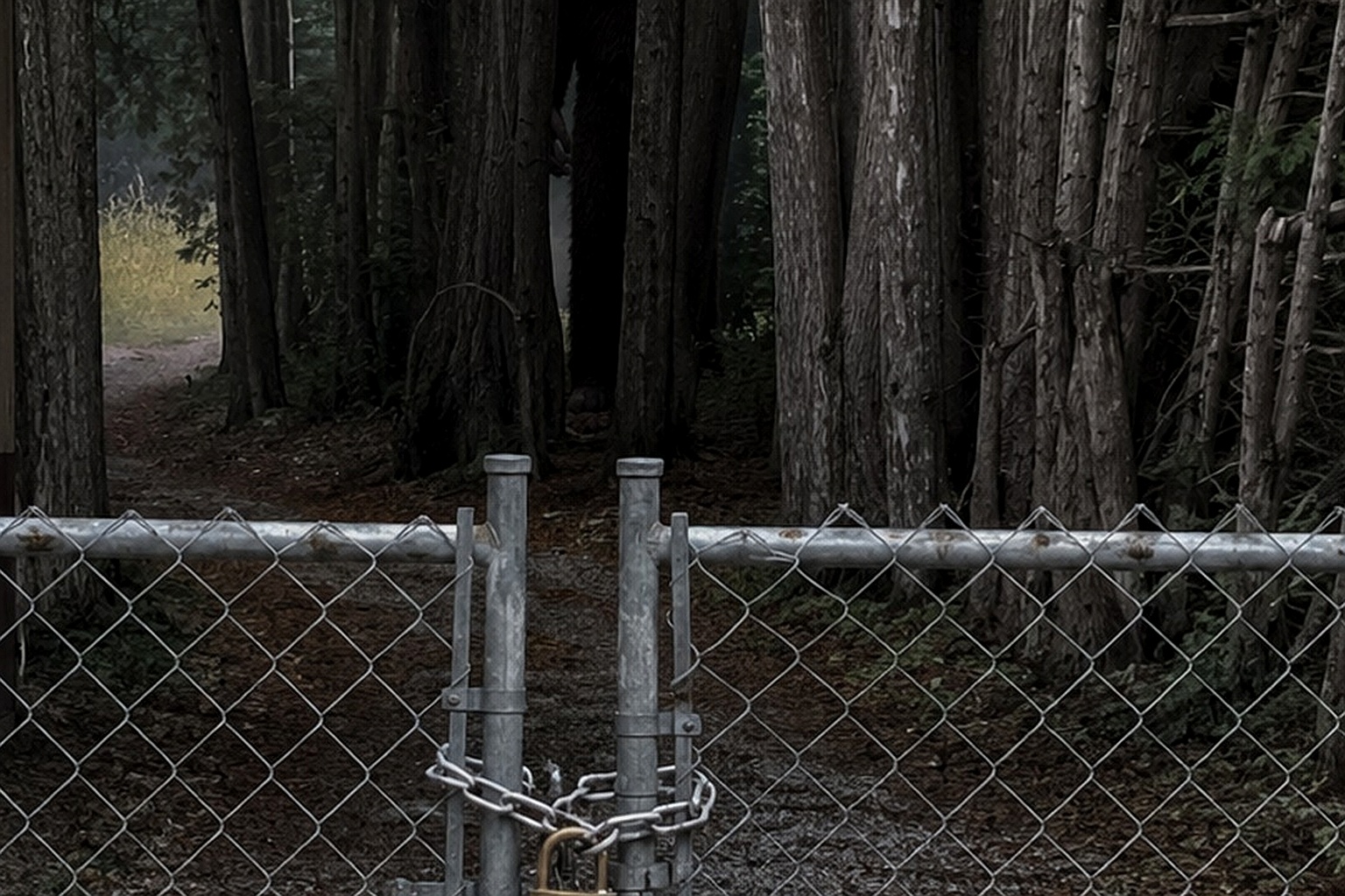 Editorial recreation of the Trail Camera Caught Bigfoot Watching From The Cedar Trees Behind The Bait Shop story, image 4.