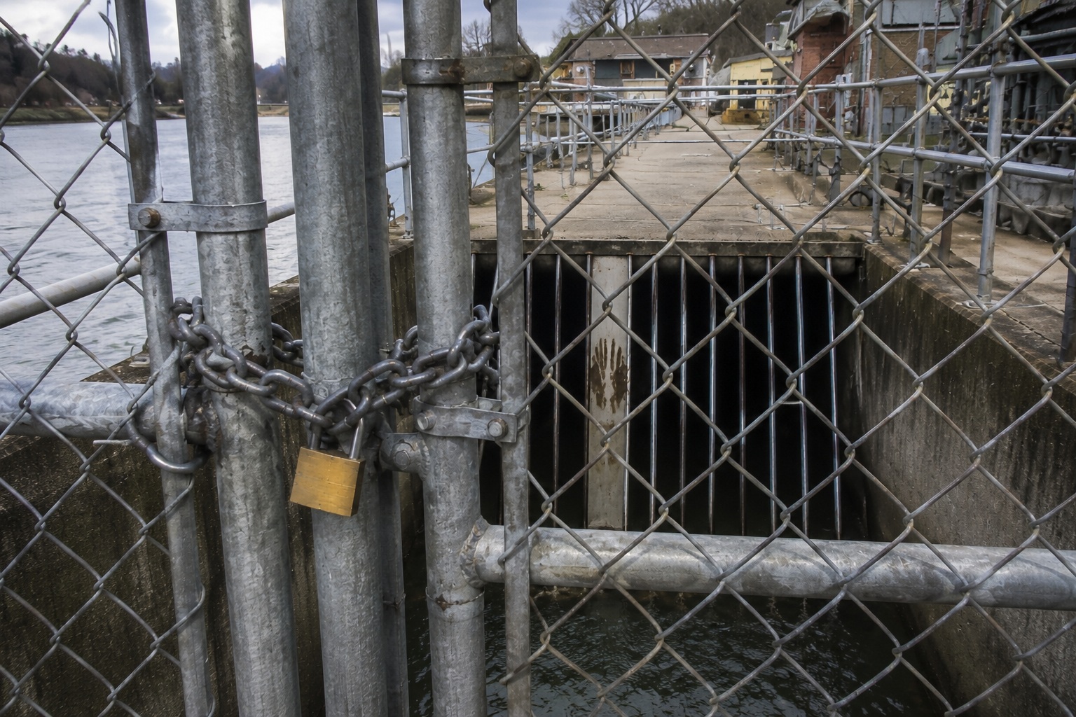 Editorial recreation of the Water Treatment Plant Camera Saw Webbed Hands Inside The Intake Gate story, image 4.