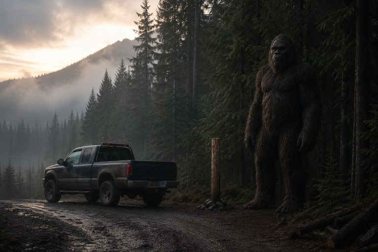 Editorial recreation of the Why Bigfoot Witnesses Always Mention Scale story, image 1.