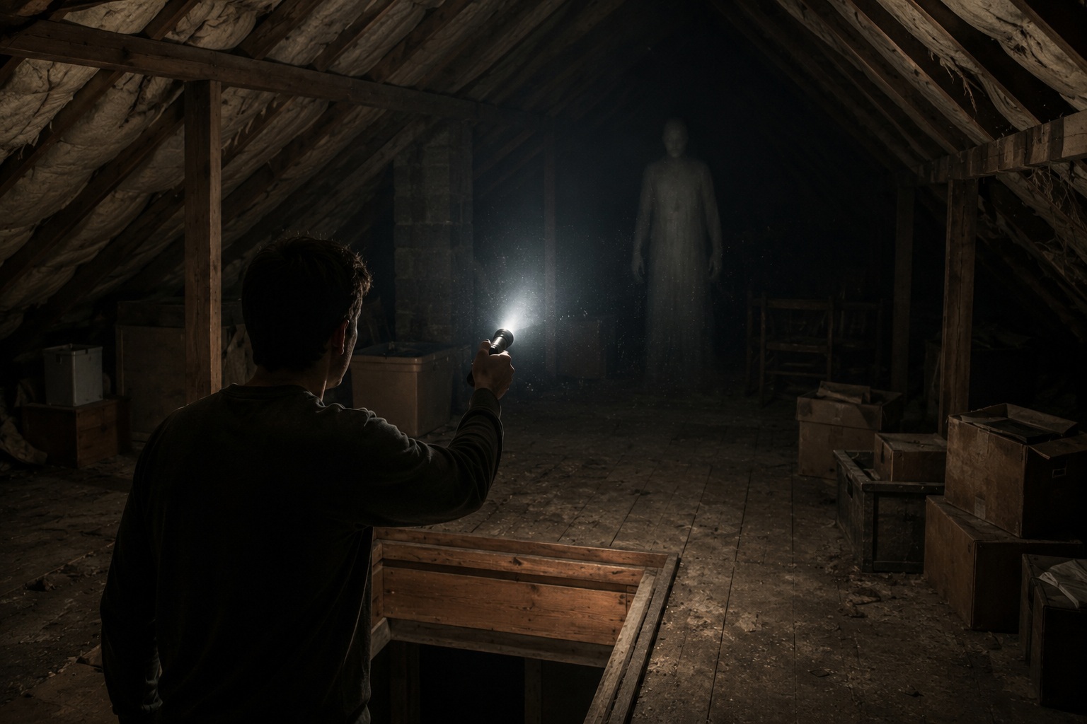 Editorial recreation of the Why Do Attic Hatches Move During Hauntings? story, image 2.