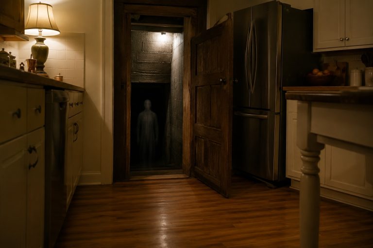 Editorial recreation of the Why Do Basement Doors Open During Hauntings? story, image 1.