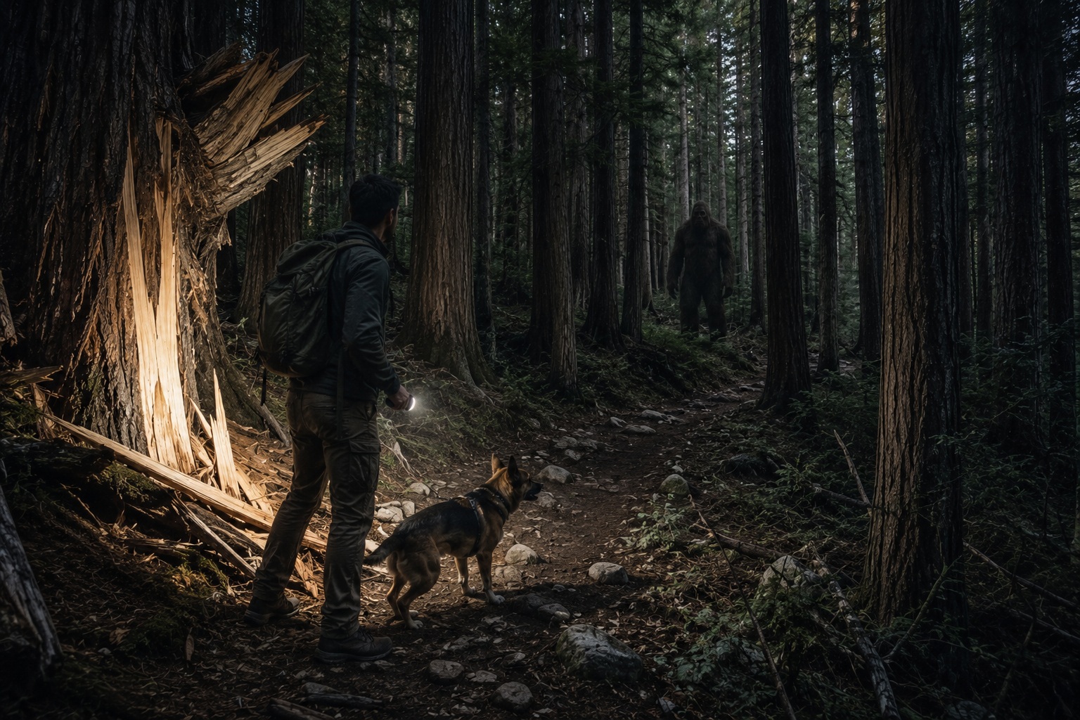 Editorial recreation of the Why Do Bigfoot Stories Mention Broken Branches? story, image 2.