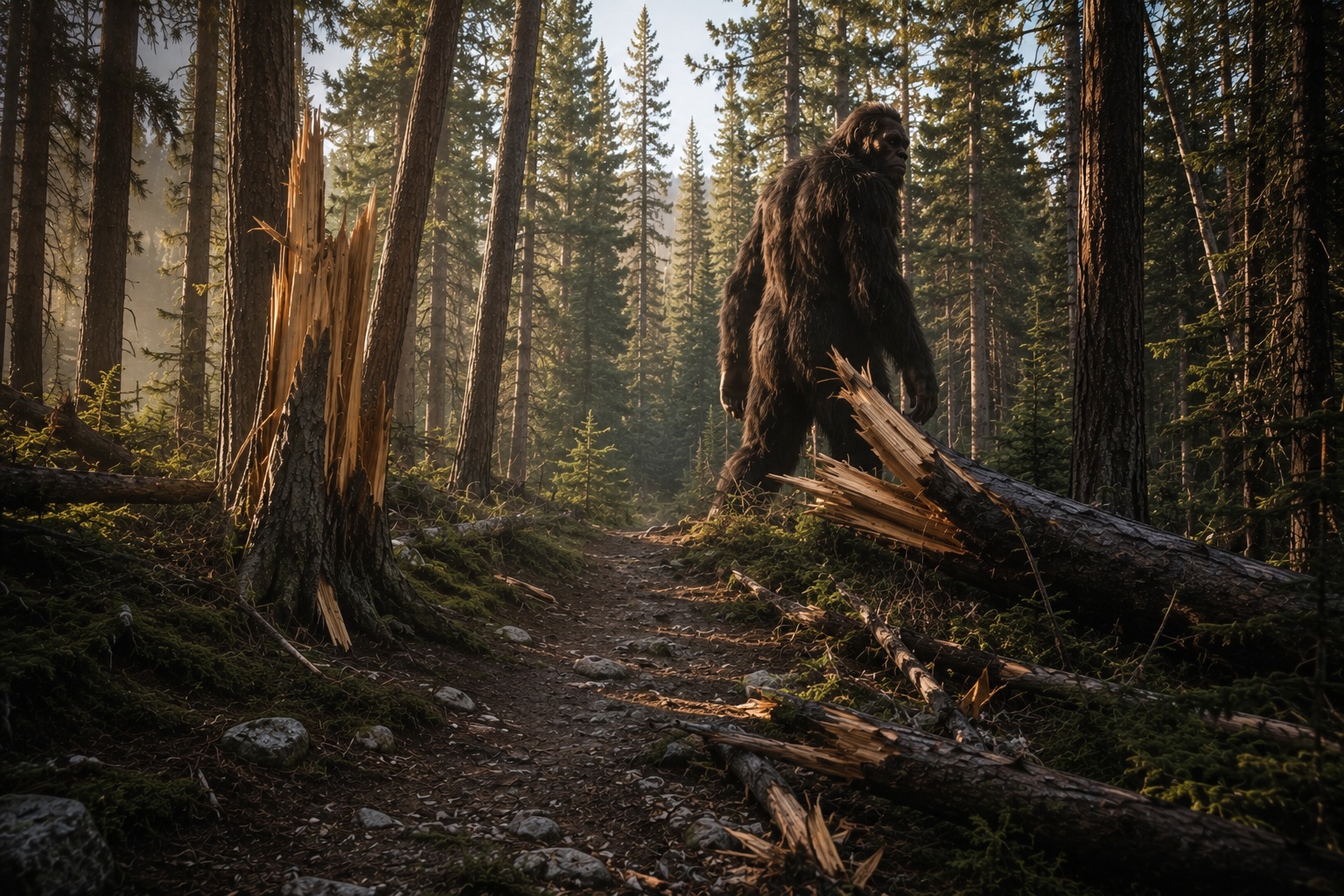 Editorial recreation of the Why Do Bigfoot Stories Mention Broken Branches? story, image 4.