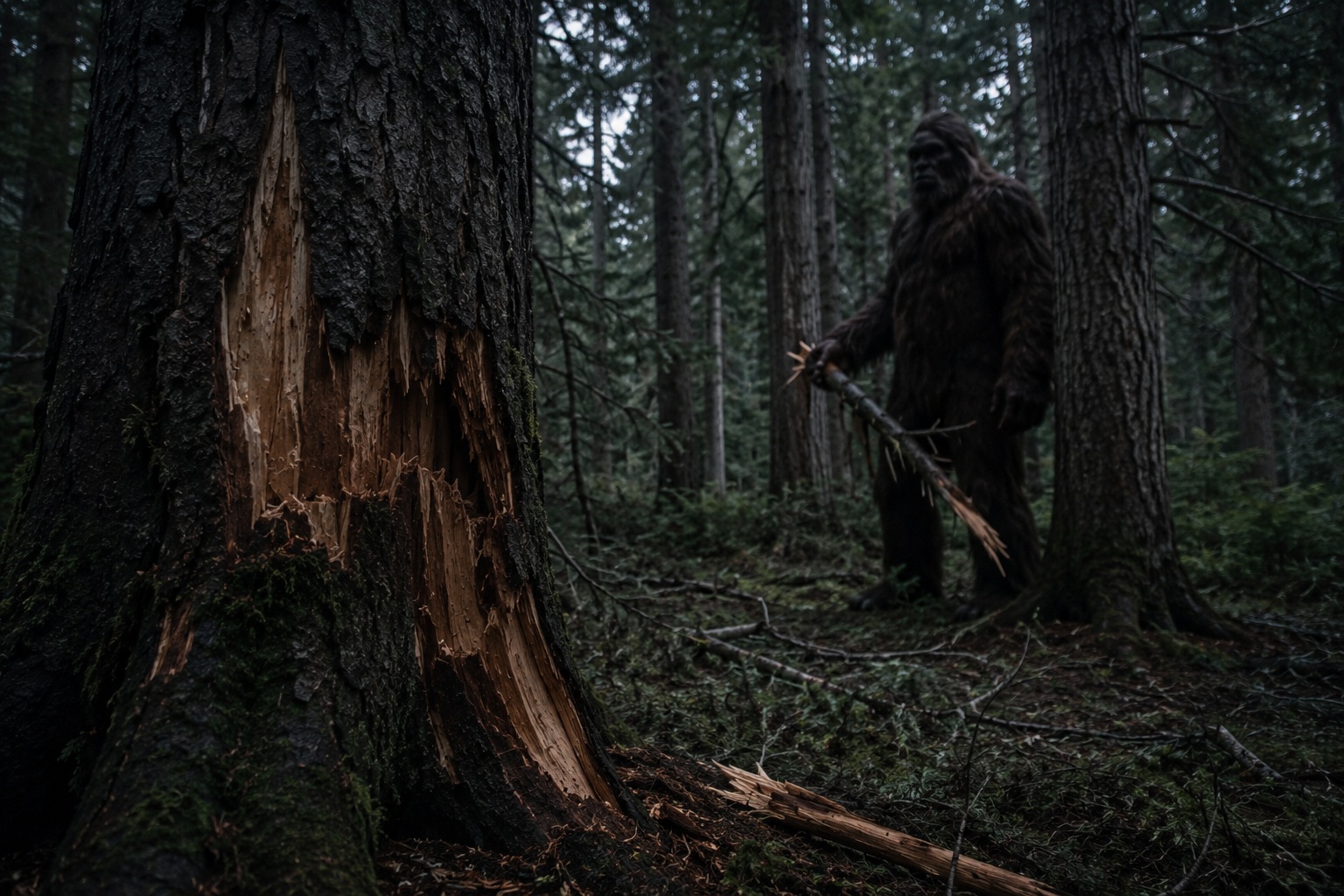 Editorial recreation of the Why Do Bigfoot Stories Mention Tree Knocks? story, image 2.