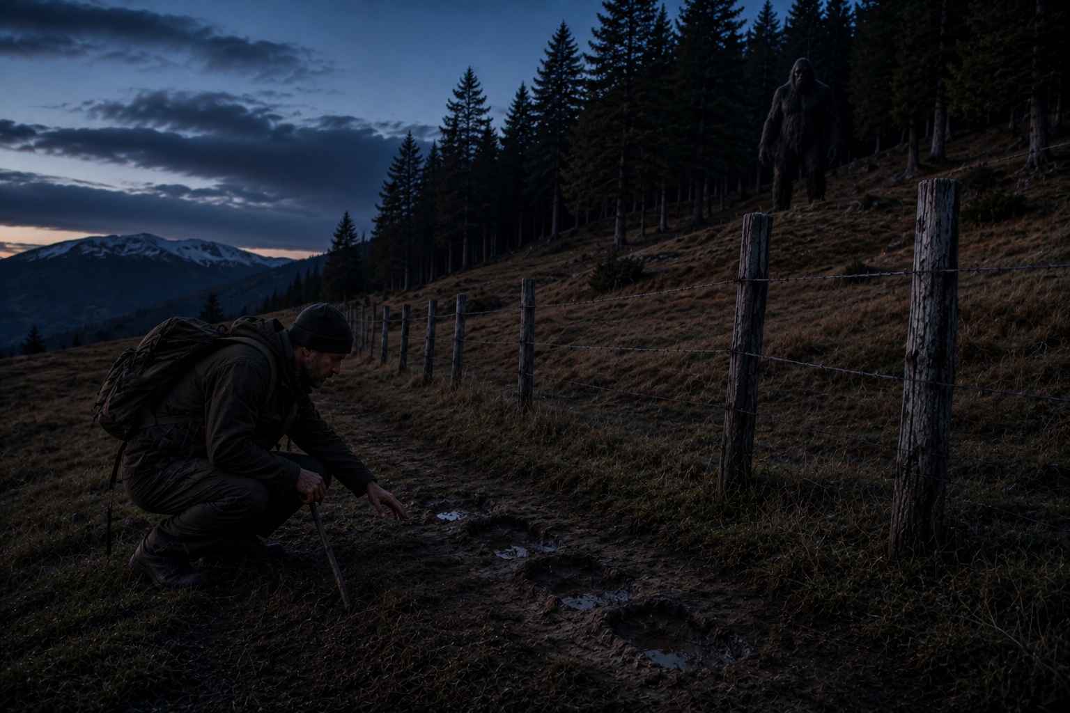 Editorial recreation of the Why Do Bigfoot Witnesses Find Hair On Barbed-Wire Fences? story, image 4.