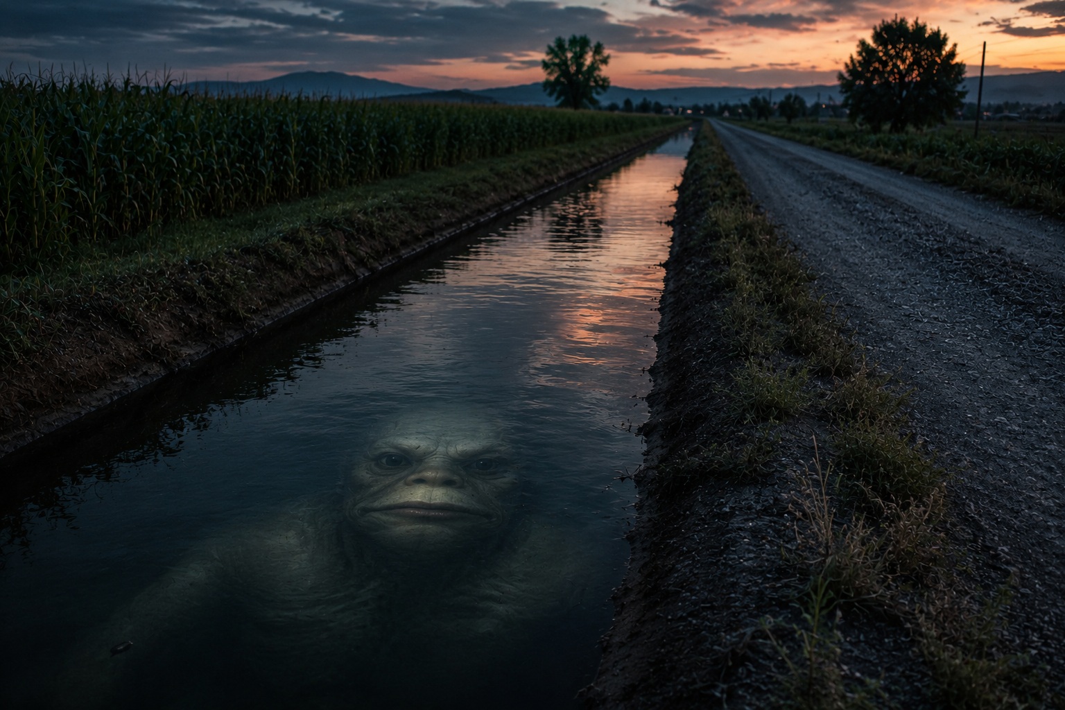 Editorial recreation of the Why Do Creature Stories Start Near Irrigation Ditches? story, image 2.