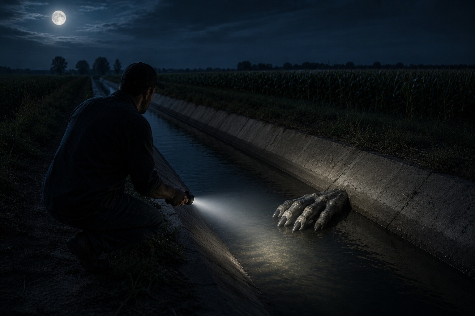 Editorial recreation of the Why Do Creature Stories Start Near Irrigation Ditches? story, image 3.