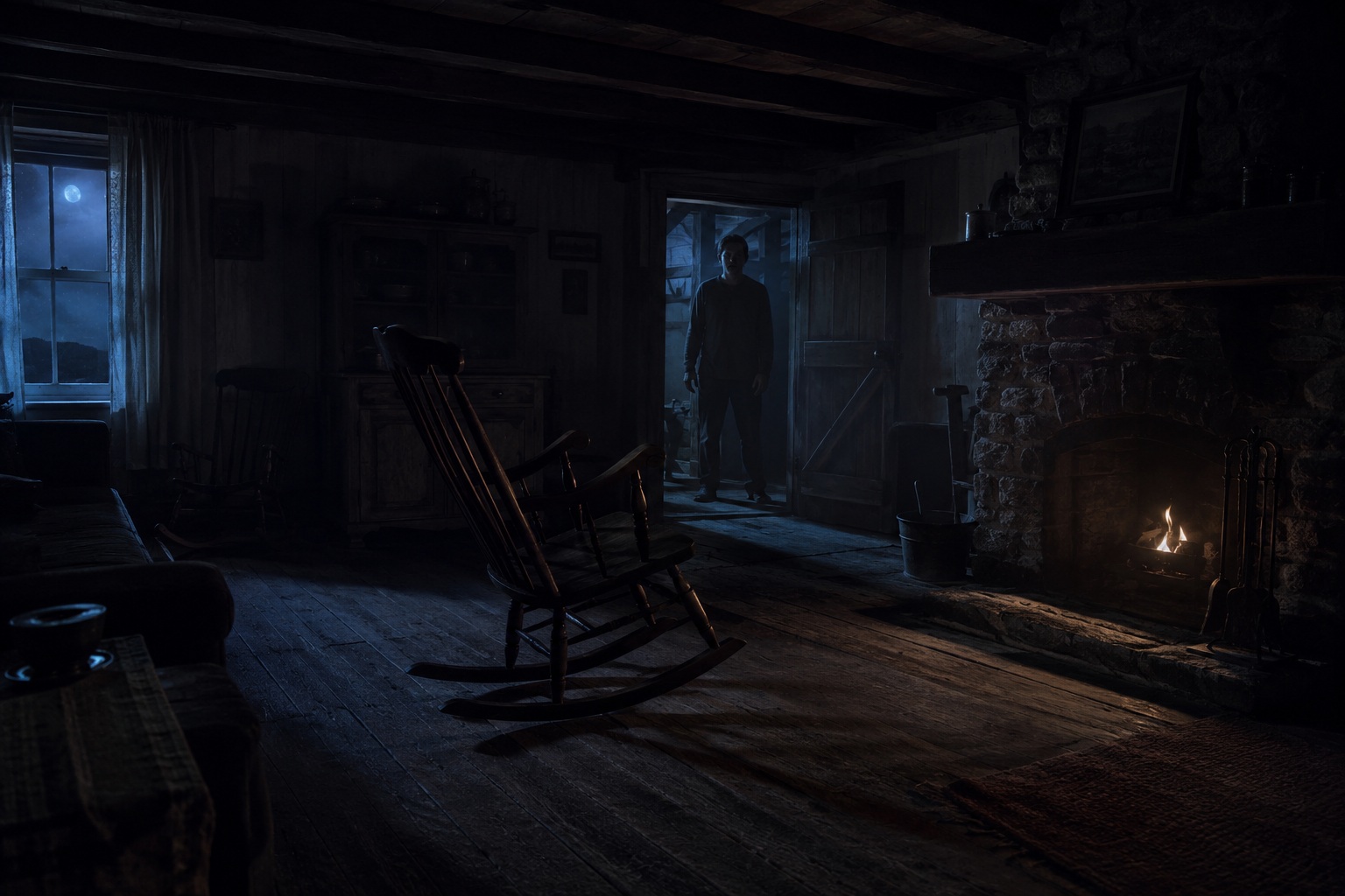 Editorial recreation of the Why Do Empty Rocking Chairs Move After Midnight? story, image 1.