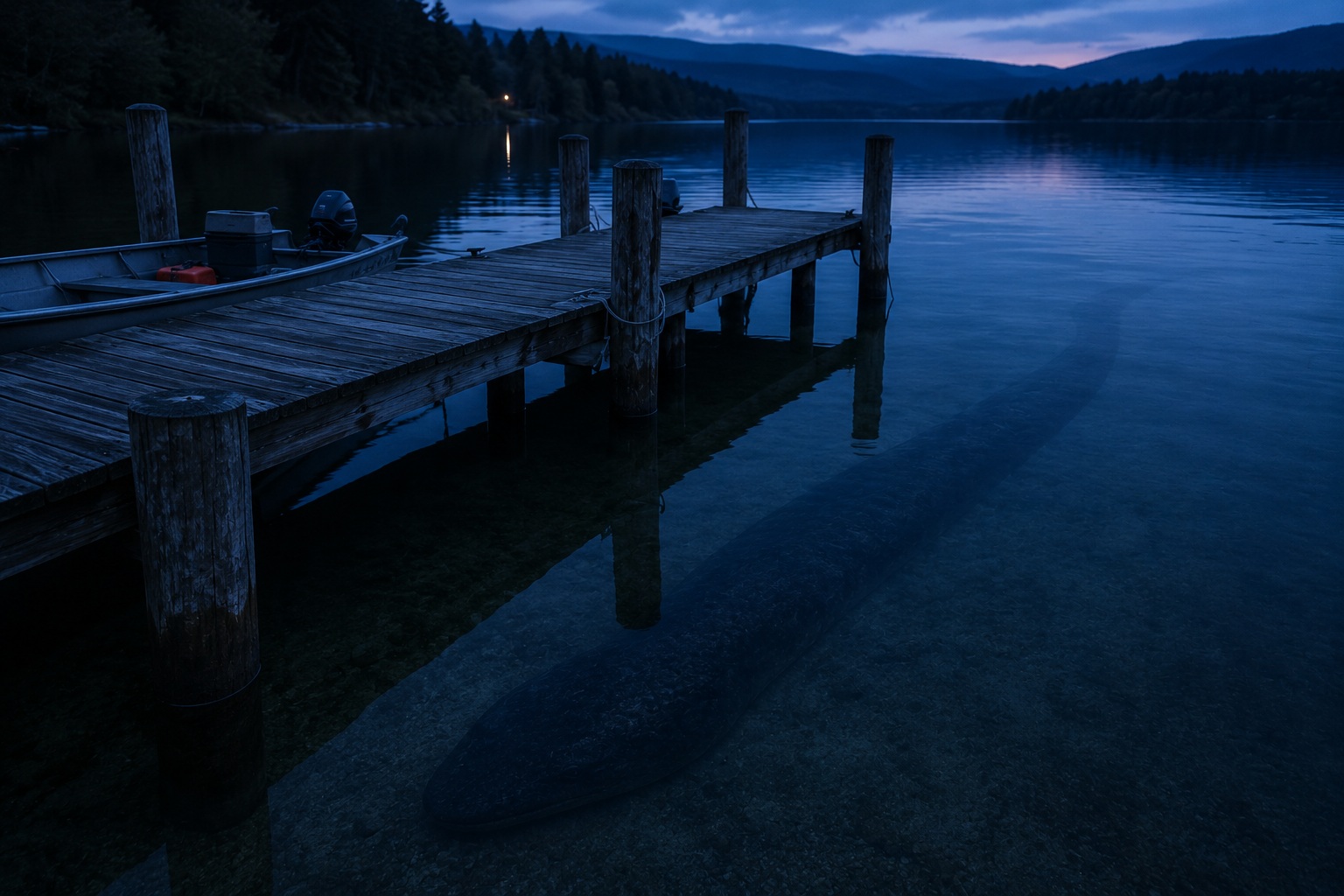 Editorial recreation of the Why Do Lake Monster Stories Start Near Docks? story, image 2.