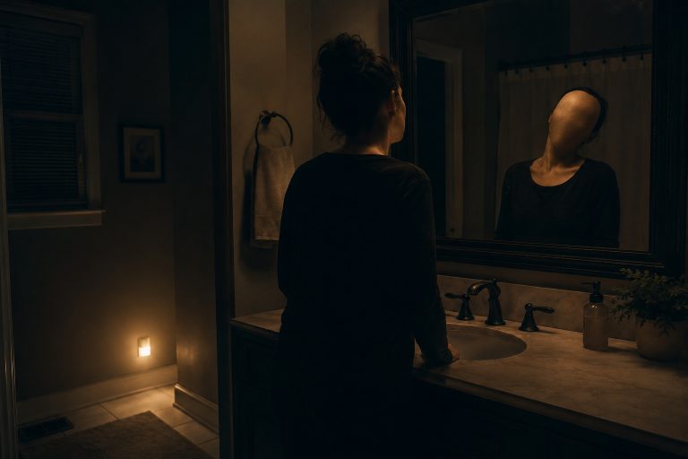 Editorial recreation of the Why Do Mirrors Feel Haunted After Dark? story, image 1.