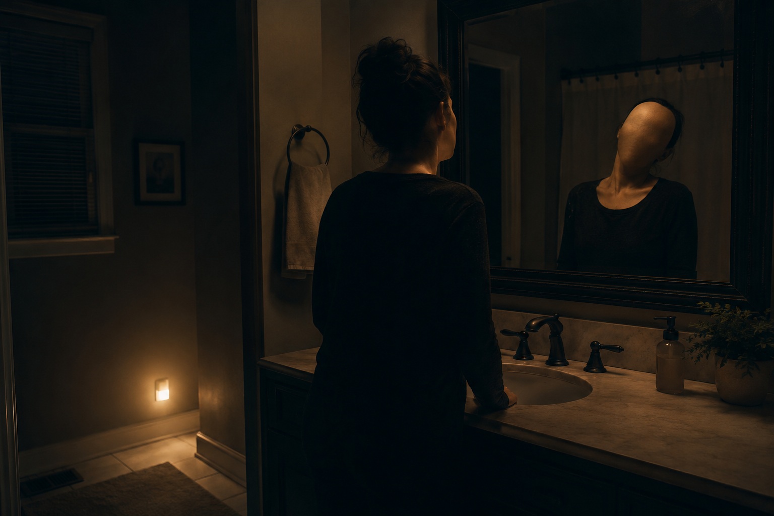 Editorial recreation of the Why Do Mirrors Feel Haunted After Dark? story, image 1.