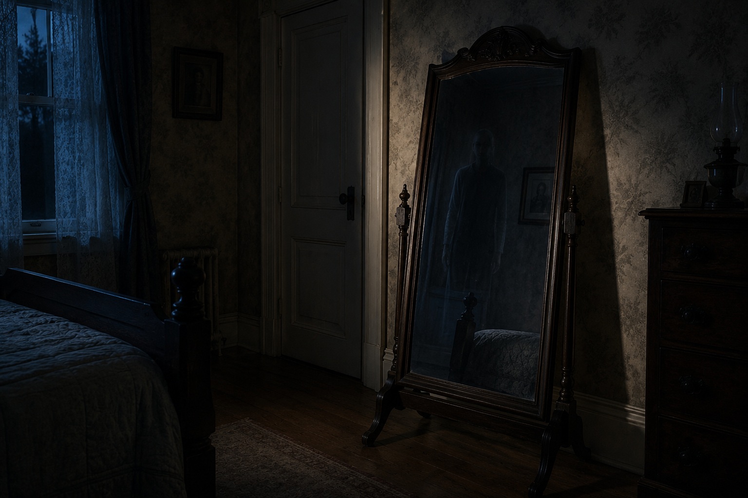 Editorial recreation of the Why Do Mirrors Look Wrong In Haunted Houses? story, image 2.