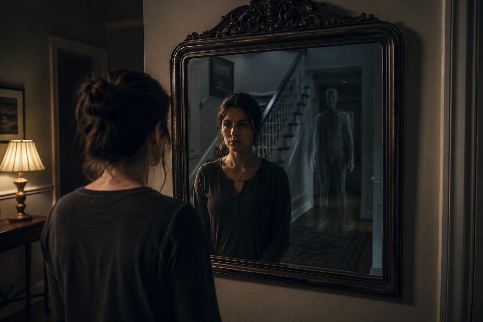 Editorial recreation of the Why Do Mirrors Show Figures Standing Behind You? story, image 1.
