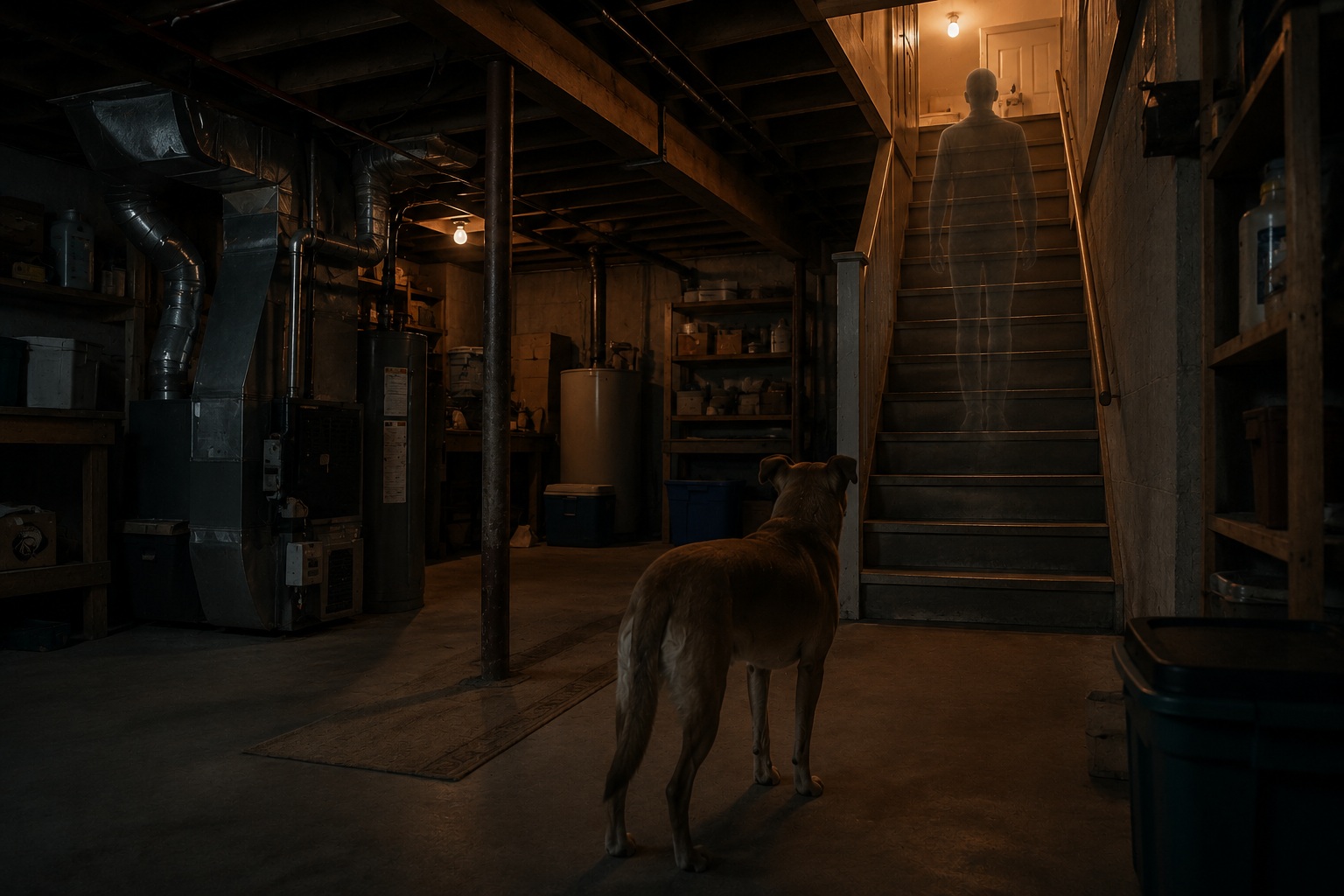Editorial recreation of the Why Do People Feel Watched From Basement Stairs? story, image 3.